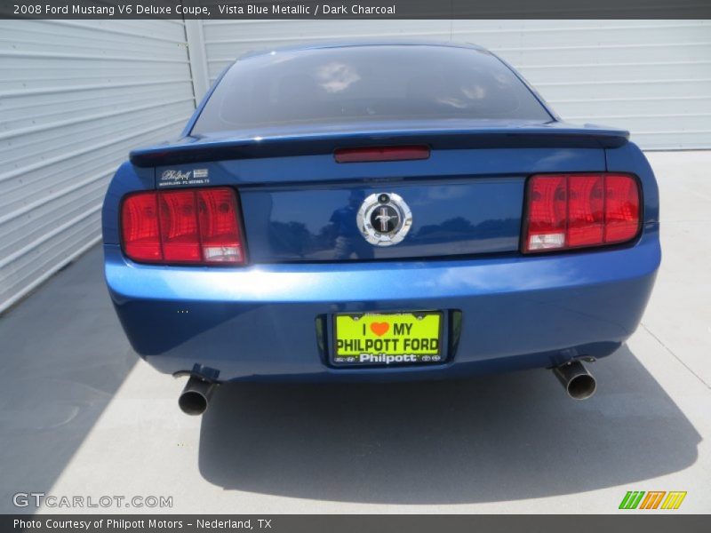 Vista Blue Metallic / Dark Charcoal 2008 Ford Mustang V6 Deluxe Coupe