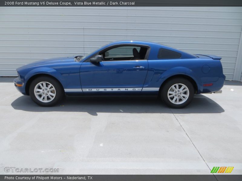 Vista Blue Metallic / Dark Charcoal 2008 Ford Mustang V6 Deluxe Coupe