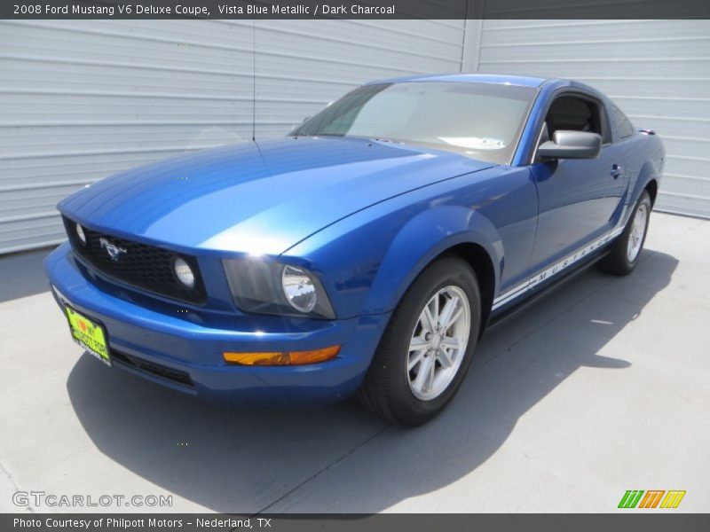 Vista Blue Metallic / Dark Charcoal 2008 Ford Mustang V6 Deluxe Coupe