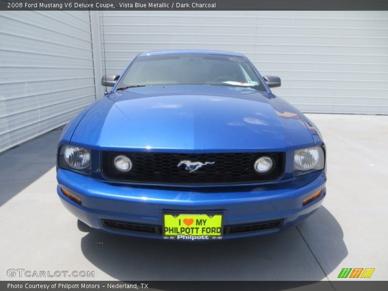 Vista Blue Metallic / Dark Charcoal 2008 Ford Mustang V6 Deluxe Coupe