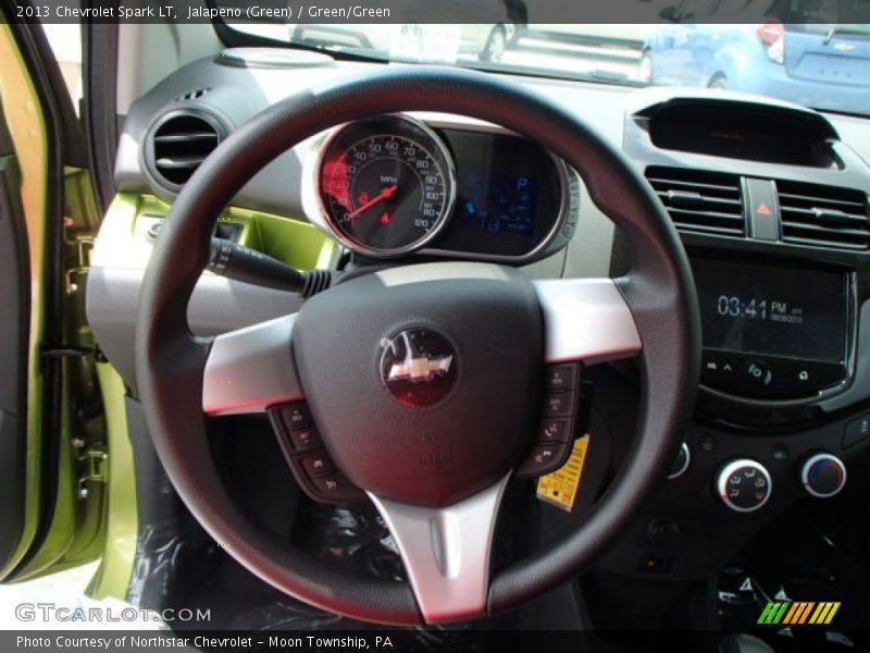 Jalapeno (Green) / Green/Green 2013 Chevrolet Spark LT