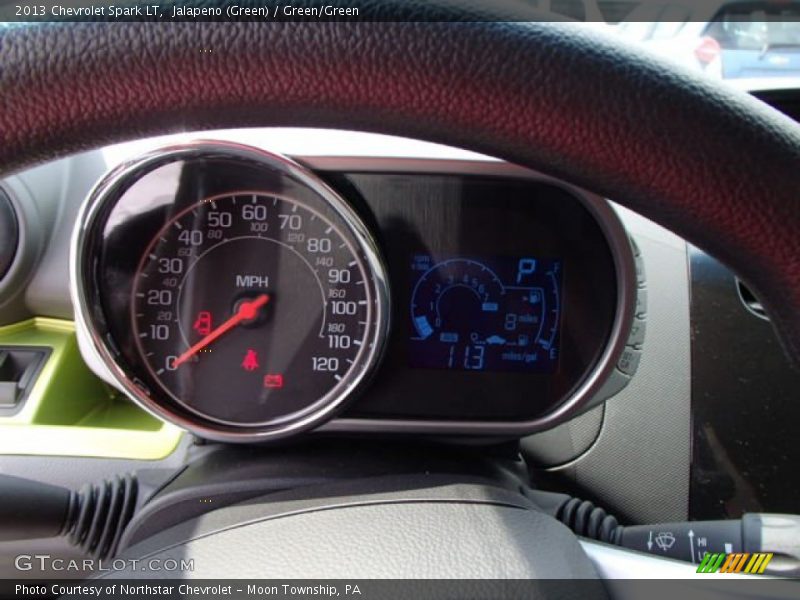 Jalapeno (Green) / Green/Green 2013 Chevrolet Spark LT