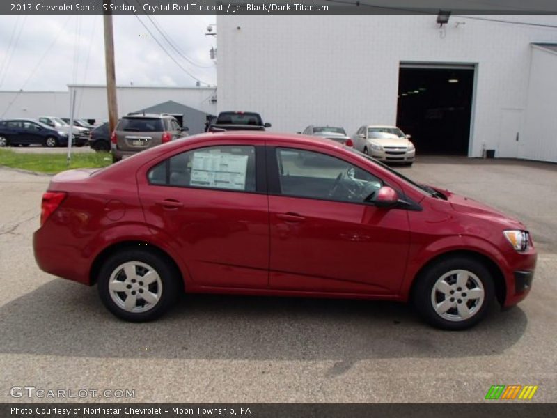 Crystal Red Tintcoat / Jet Black/Dark Titanium 2013 Chevrolet Sonic LS Sedan
