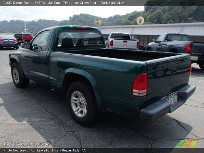 Timberline Green Pearl / Dark Slate Gray 2003 Dodge Dakota SXT Regular Cab