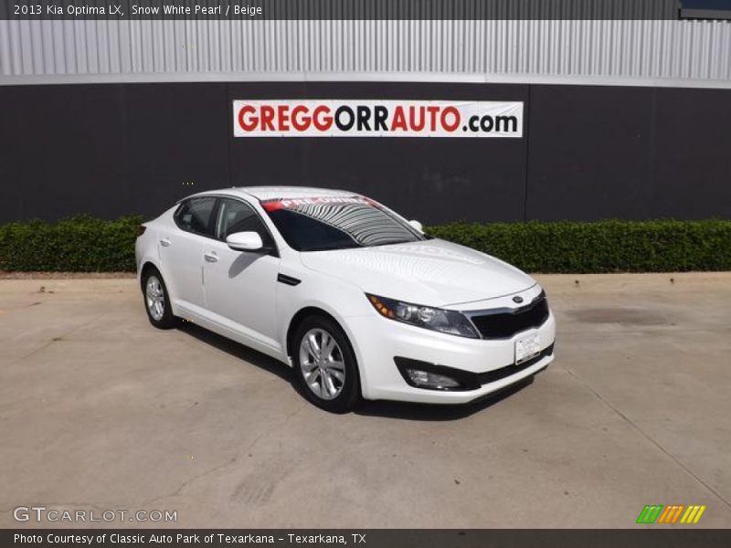 Snow White Pearl / Beige 2013 Kia Optima LX