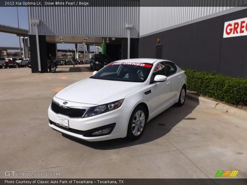 Snow White Pearl / Beige 2013 Kia Optima LX