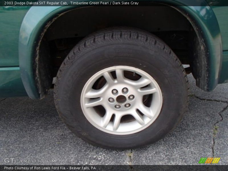 Timberline Green Pearl / Dark Slate Gray 2003 Dodge Dakota SXT Regular Cab