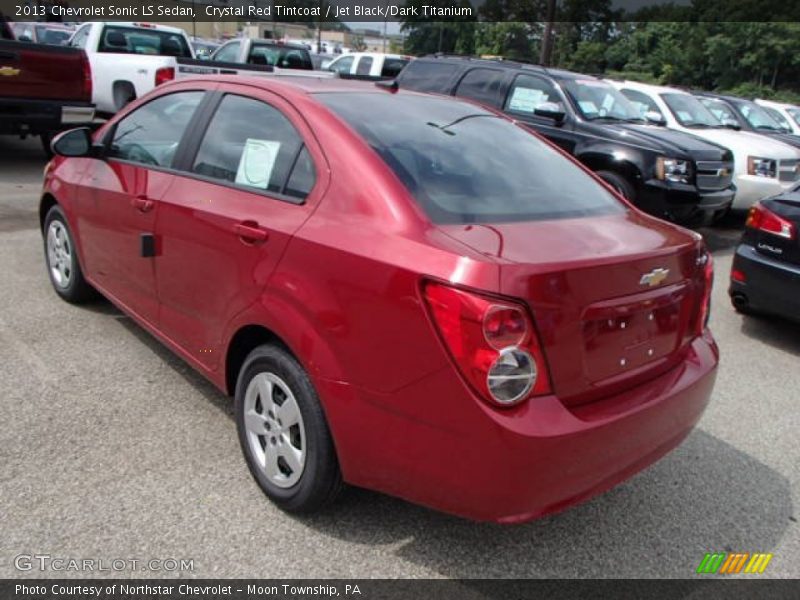 Crystal Red Tintcoat / Jet Black/Dark Titanium 2013 Chevrolet Sonic LS Sedan