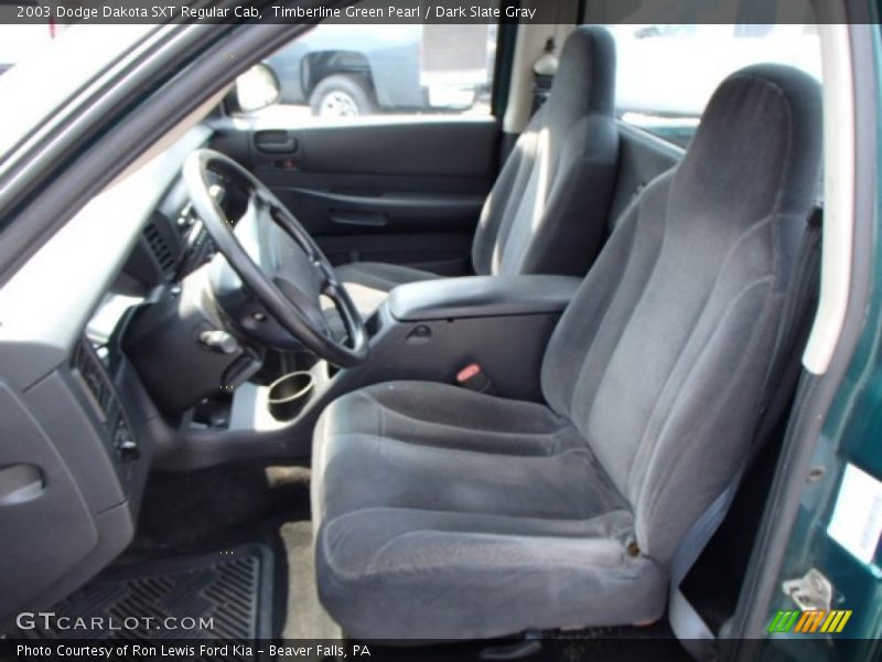 Timberline Green Pearl / Dark Slate Gray 2003 Dodge Dakota SXT Regular Cab