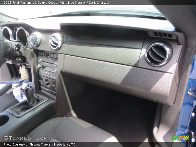 Vista Blue Metallic / Dark Charcoal 2008 Ford Mustang V6 Deluxe Coupe