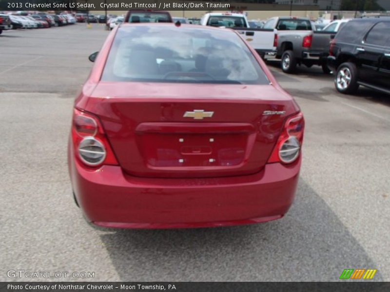 Crystal Red Tintcoat / Jet Black/Dark Titanium 2013 Chevrolet Sonic LS Sedan