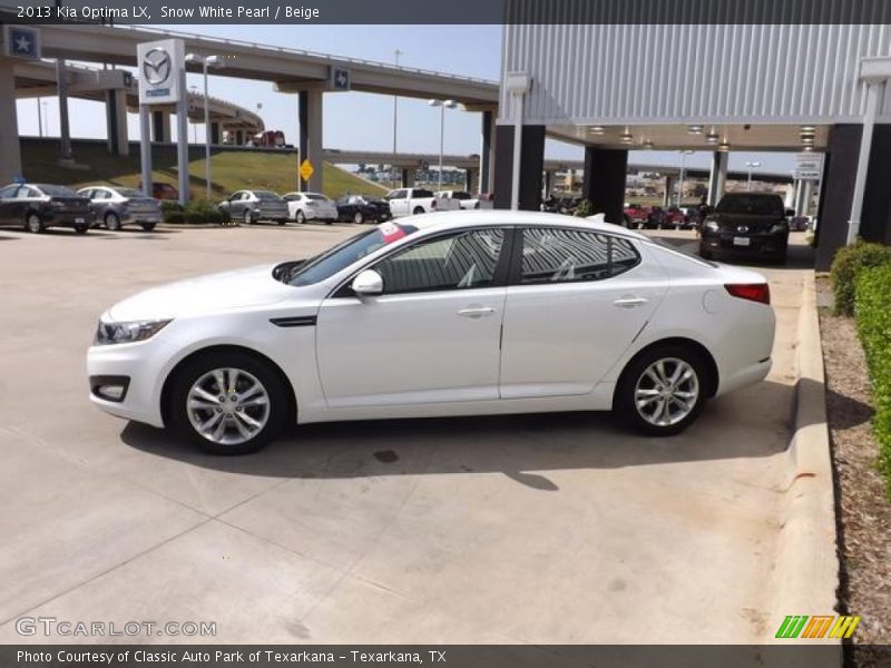 Snow White Pearl / Beige 2013 Kia Optima LX