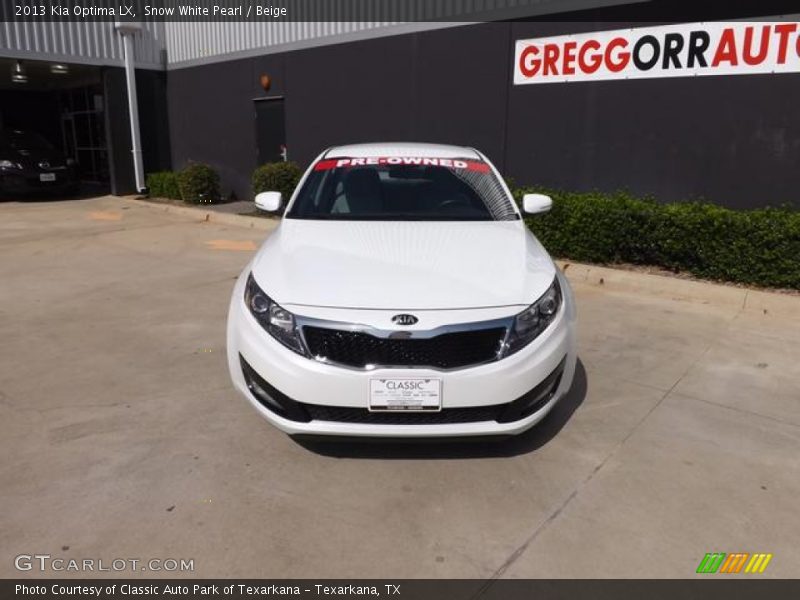 Snow White Pearl / Beige 2013 Kia Optima LX