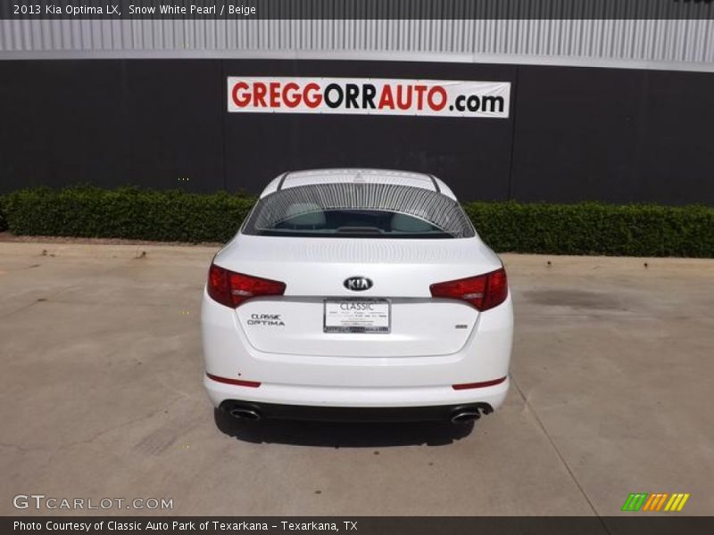 Snow White Pearl / Beige 2013 Kia Optima LX
