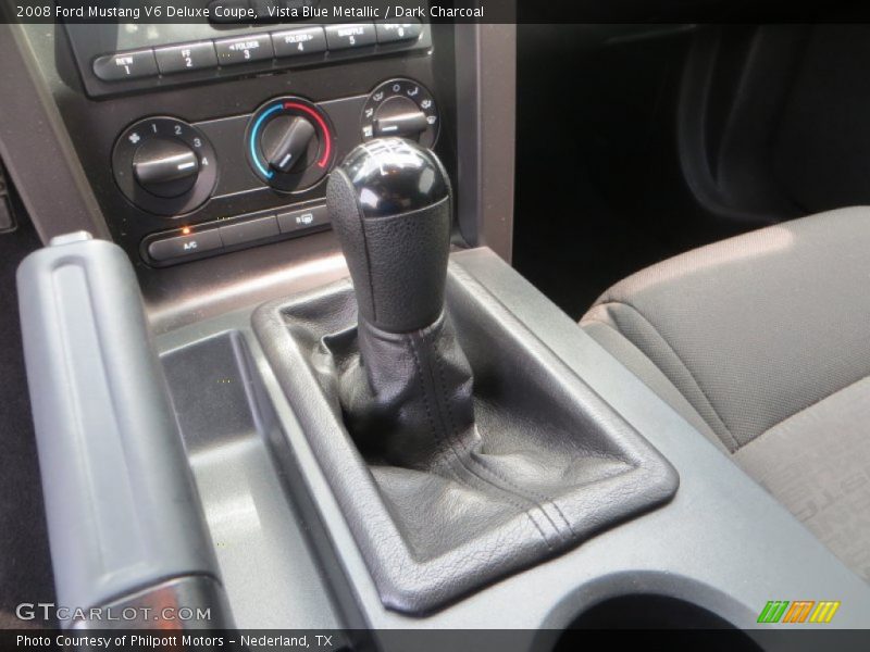 Vista Blue Metallic / Dark Charcoal 2008 Ford Mustang V6 Deluxe Coupe
