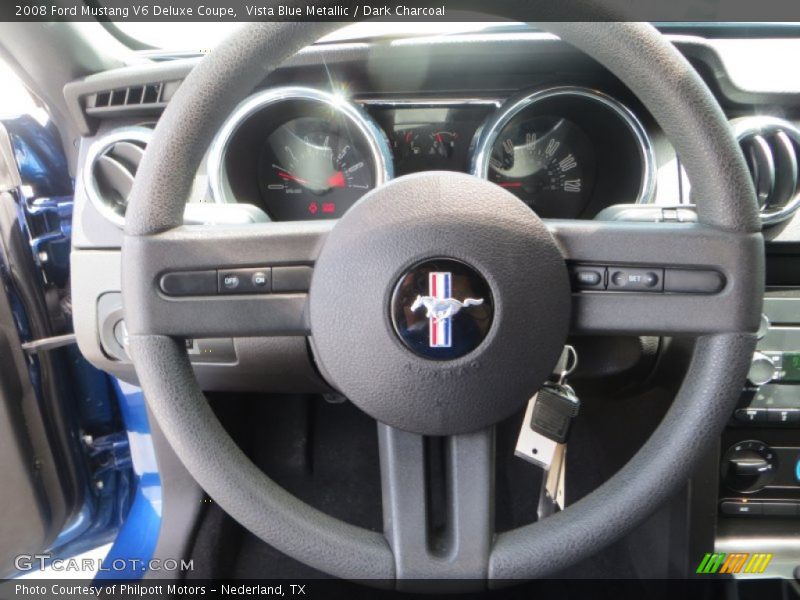 Vista Blue Metallic / Dark Charcoal 2008 Ford Mustang V6 Deluxe Coupe