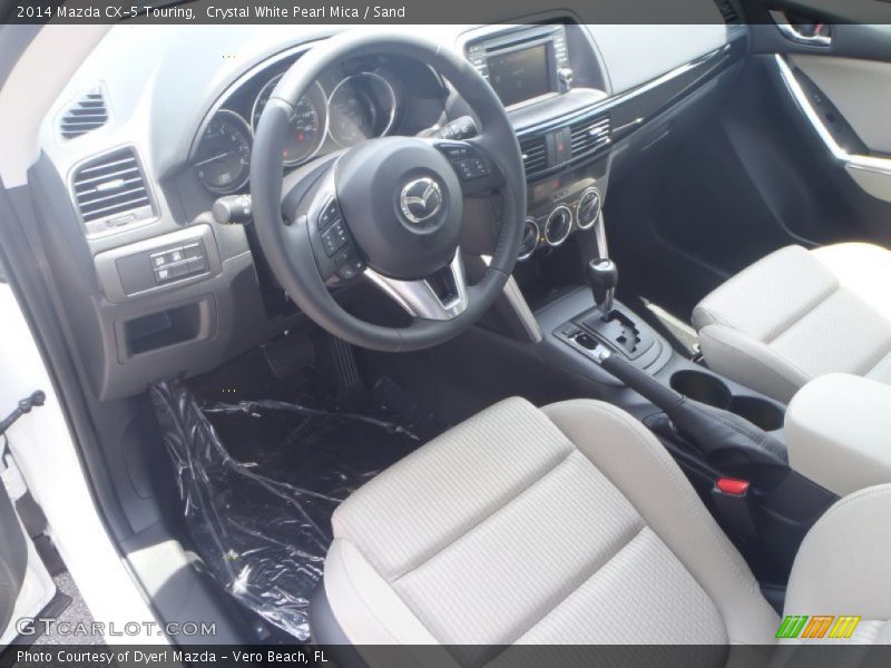 Crystal White Pearl Mica / Sand 2014 Mazda CX-5 Touring