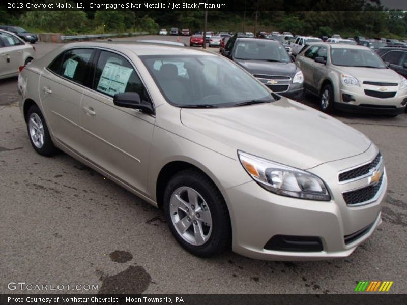 Champagne Silver Metallic / Jet Black/Titanium 2013 Chevrolet Malibu LS