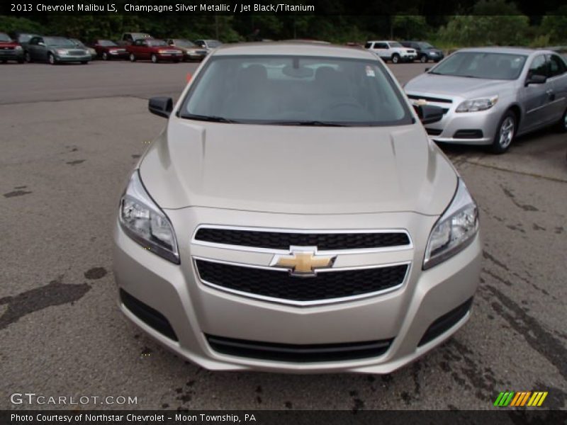 Champagne Silver Metallic / Jet Black/Titanium 2013 Chevrolet Malibu LS