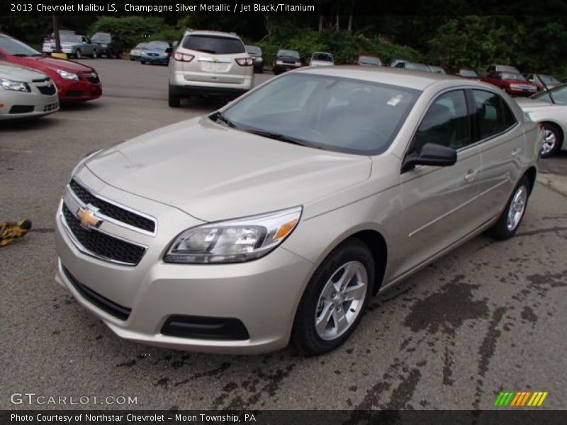 Champagne Silver Metallic / Jet Black/Titanium 2013 Chevrolet Malibu LS