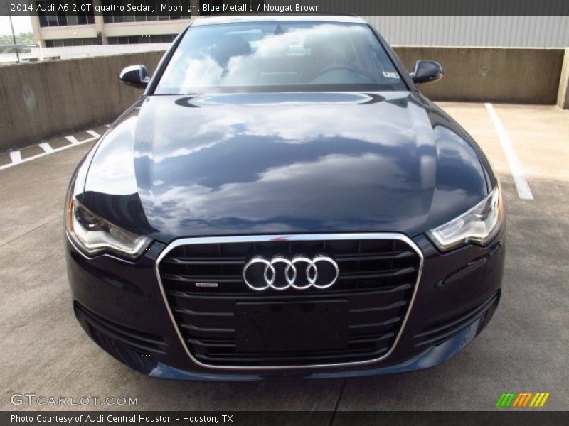 Moonlight Blue Metallic / Nougat Brown 2014 Audi A6 2.0T quattro Sedan