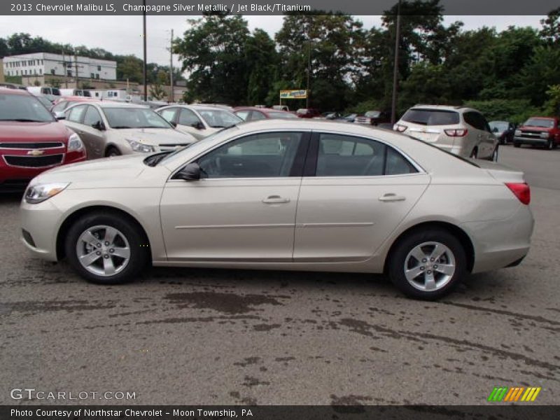 Champagne Silver Metallic / Jet Black/Titanium 2013 Chevrolet Malibu LS