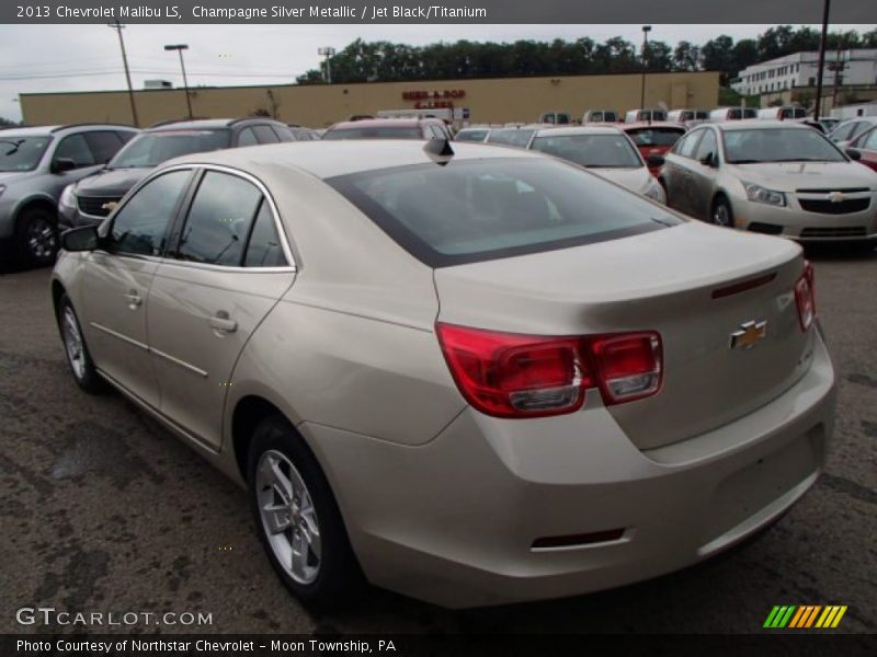 Champagne Silver Metallic / Jet Black/Titanium 2013 Chevrolet Malibu LS