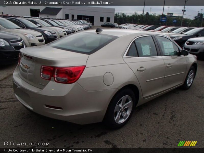 Champagne Silver Metallic / Jet Black/Titanium 2013 Chevrolet Malibu LS