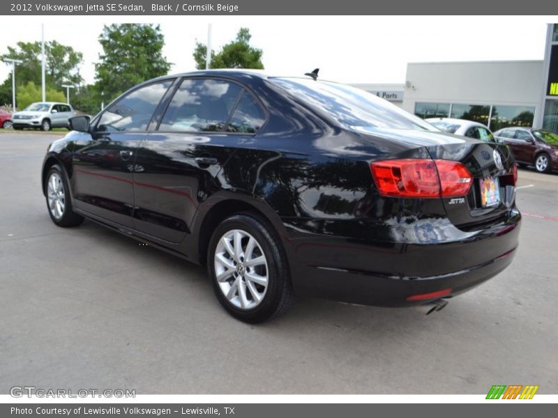 Black / Cornsilk Beige 2012 Volkswagen Jetta SE Sedan