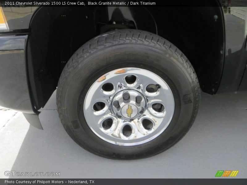 Black Granite Metallic / Dark Titanium 2011 Chevrolet Silverado 1500 LS Crew Cab