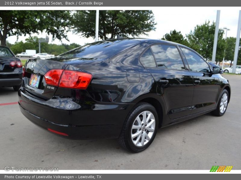 Black / Cornsilk Beige 2012 Volkswagen Jetta SE Sedan
