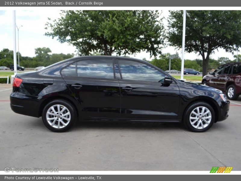 Black / Cornsilk Beige 2012 Volkswagen Jetta SE Sedan