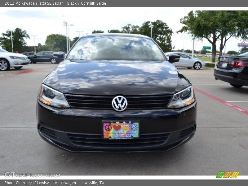 Black / Cornsilk Beige 2012 Volkswagen Jetta SE Sedan