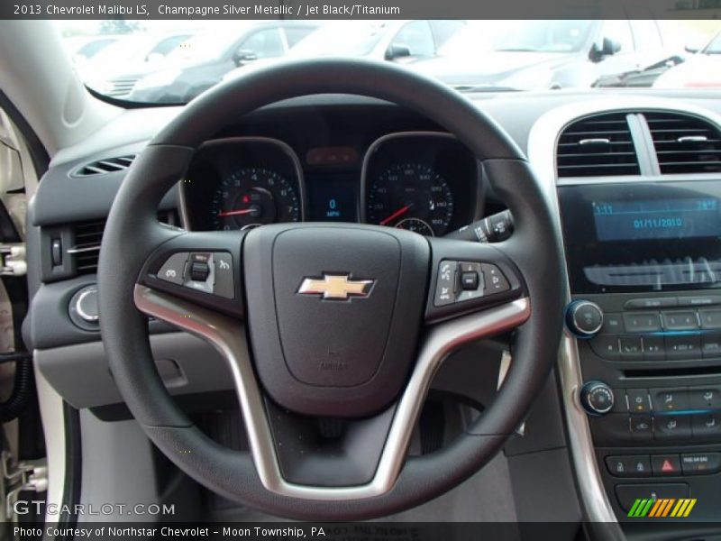 Champagne Silver Metallic / Jet Black/Titanium 2013 Chevrolet Malibu LS