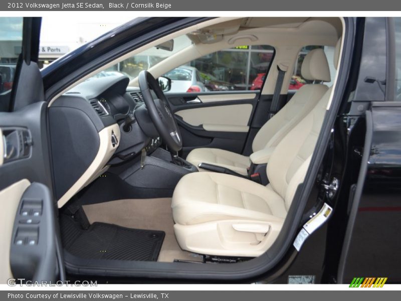 Black / Cornsilk Beige 2012 Volkswagen Jetta SE Sedan