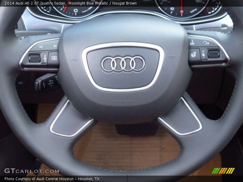 Moonlight Blue Metallic / Nougat Brown 2014 Audi A6 2.0T quattro Sedan