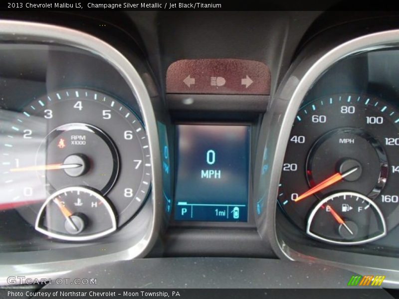 Champagne Silver Metallic / Jet Black/Titanium 2013 Chevrolet Malibu LS
