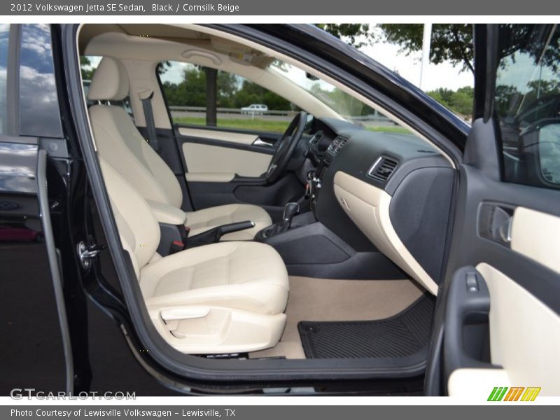 Black / Cornsilk Beige 2012 Volkswagen Jetta SE Sedan