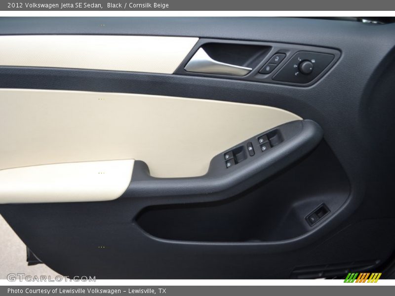 Black / Cornsilk Beige 2012 Volkswagen Jetta SE Sedan