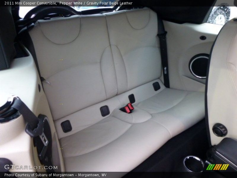 Pepper White / Gravity Polar Beige Leather 2011 Mini Cooper Convertible