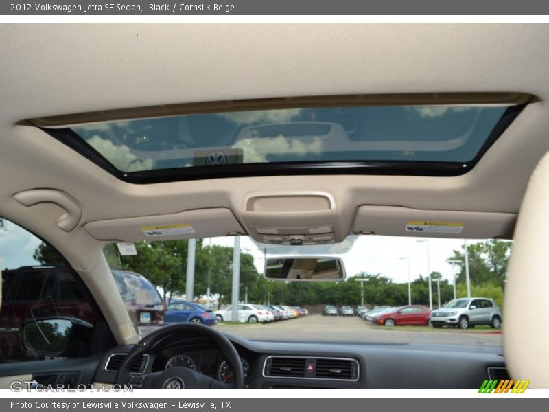 Black / Cornsilk Beige 2012 Volkswagen Jetta SE Sedan