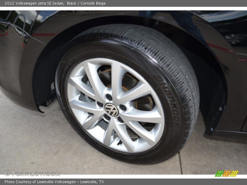 Black / Cornsilk Beige 2012 Volkswagen Jetta SE Sedan