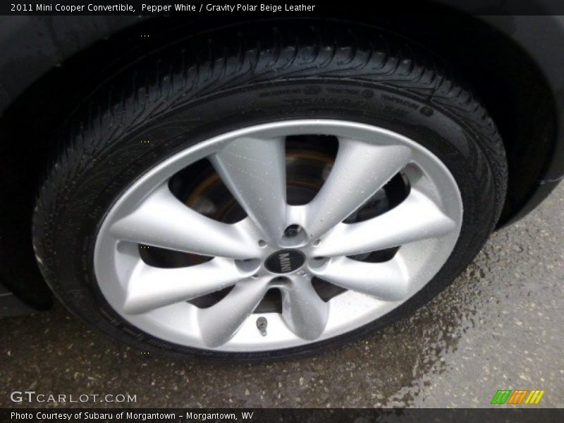 Pepper White / Gravity Polar Beige Leather 2011 Mini Cooper Convertible