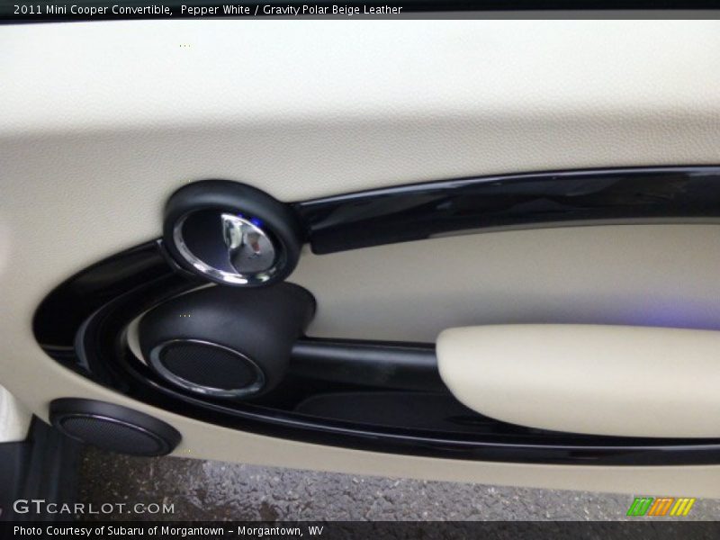 Pepper White / Gravity Polar Beige Leather 2011 Mini Cooper Convertible