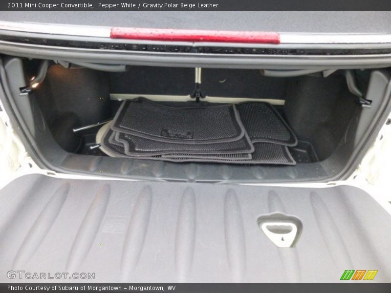 Pepper White / Gravity Polar Beige Leather 2011 Mini Cooper Convertible