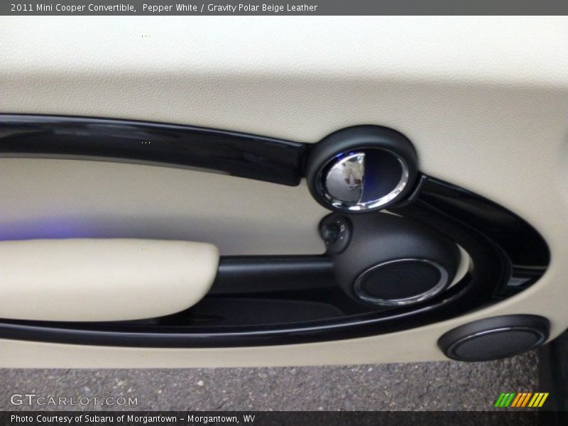 Pepper White / Gravity Polar Beige Leather 2011 Mini Cooper Convertible