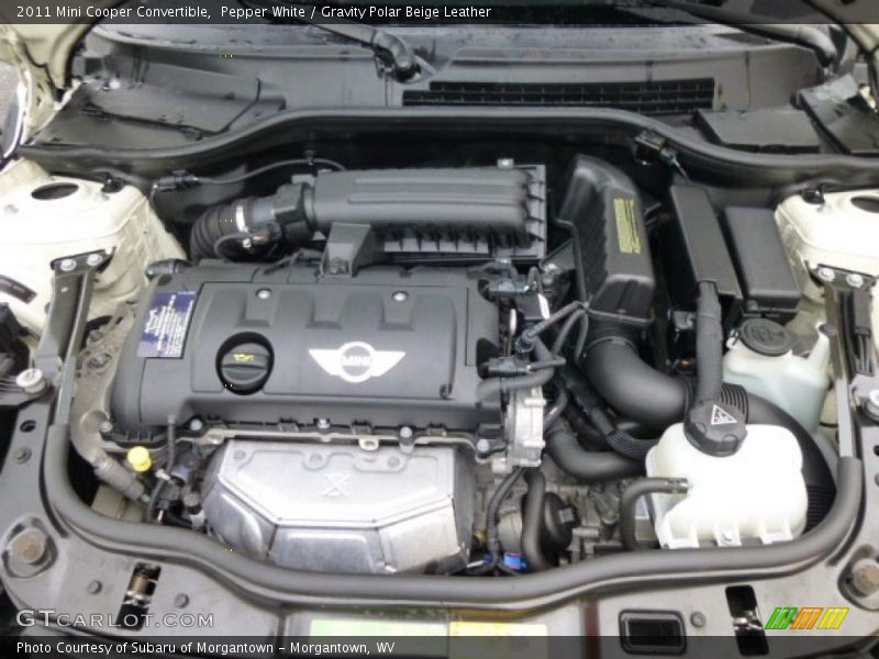 Pepper White / Gravity Polar Beige Leather 2011 Mini Cooper Convertible