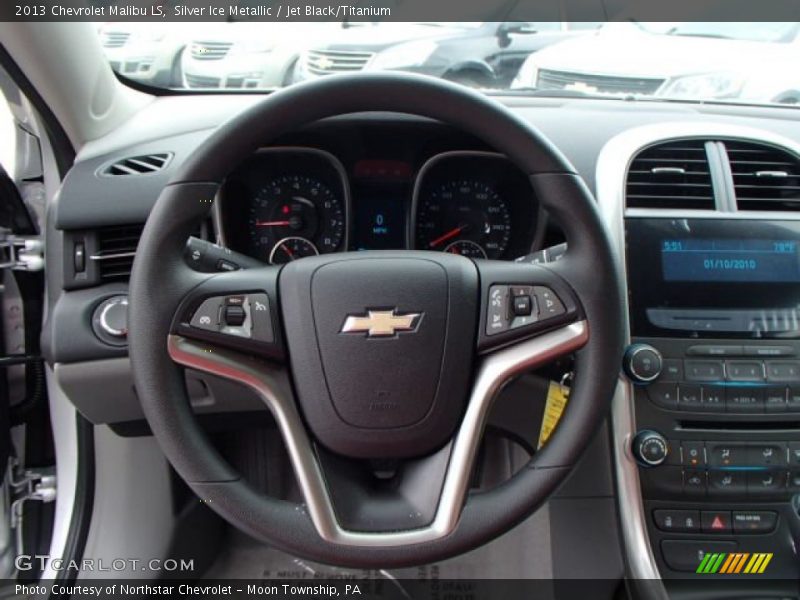 Silver Ice Metallic / Jet Black/Titanium 2013 Chevrolet Malibu LS