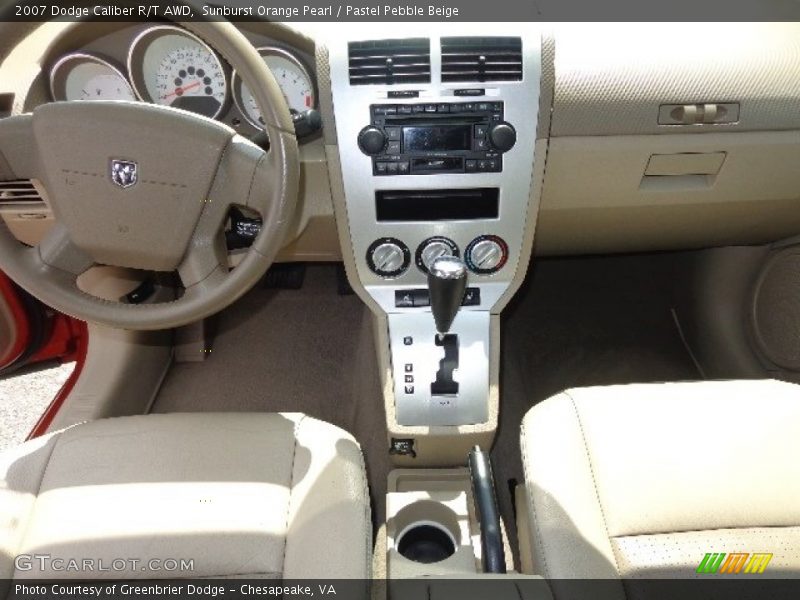 Sunburst Orange Pearl / Pastel Pebble Beige 2007 Dodge Caliber R/T AWD