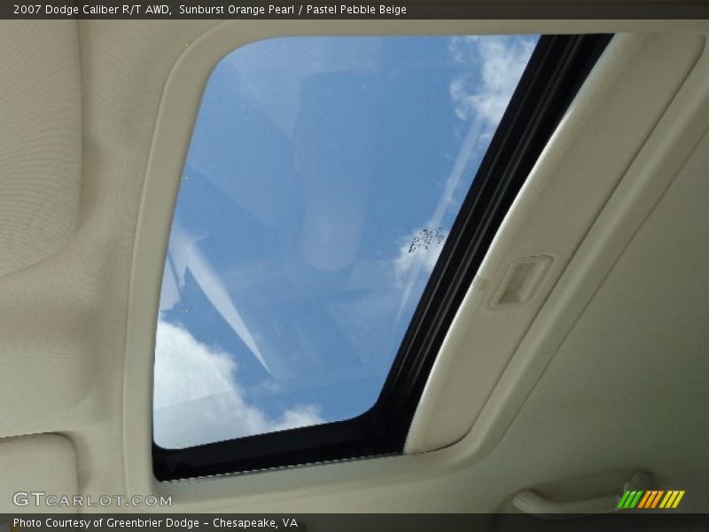 Sunburst Orange Pearl / Pastel Pebble Beige 2007 Dodge Caliber R/T AWD